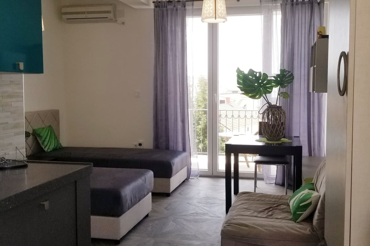 Estudio Confort, vistas al mar (Tropicano) | 2 dormitorios, ropa de cama de alta calidad, sistema de insonorización
