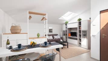 Apartemen Basic, 1 kamar tidur | Dapur pribadi | Lemari es besar, microwave, oven, dan kompor