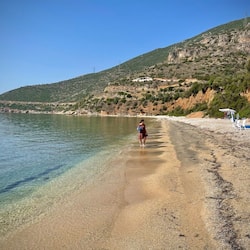 Plage privée, sable blanc