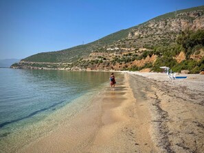 Plage privée, sable blanc