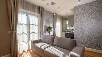 Design-lejlighed - bjergudsigt | Stue | Smart-tv, gulvvarme