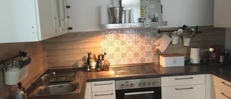 Fridge, oven, stovetop, dishwasher