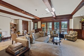 TV, fireplace, printers