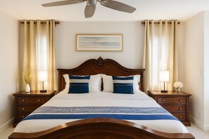 5 bedrooms, desk, iron/ironing board, travel crib