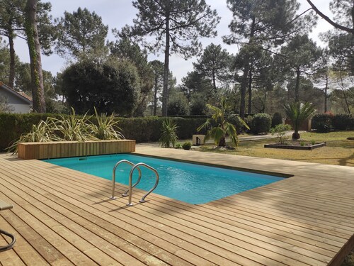 Le Bordelou, Villa piscine chauffée Lacanau océan