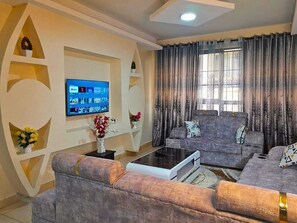 Flat-screen TV, ping pong