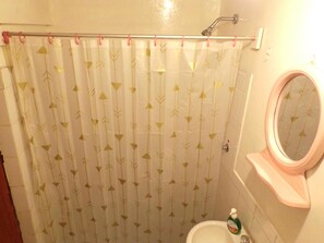 Ducha, toallas, jabón, papel higiénico