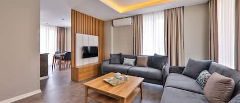 Family Duplex, 2 Bedrooms | Living area | LED TV