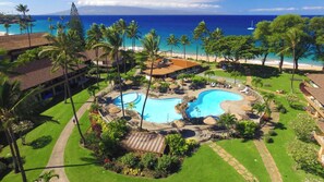 Outdoor pool, a heated pool - Our Little Grass Shack at Kaanapali Villas (Lahaina)