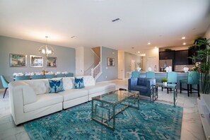 Flat-screen TV, DVD player