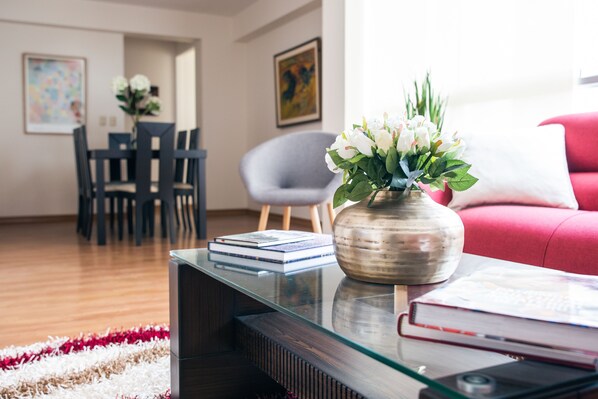 Apartment, 3 Bedrooms | Living area | Smart TV - Comfort and Privacy in Centric Area of the City (Lima)