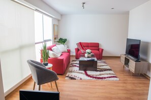 Apartment, 3 Bedrooms | Living area | Smart TV - Comfort and Privacy in Centric Area of the City (Lima)