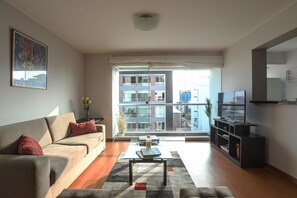 Apartment, 2 Bedrooms | Living area | Smart TV