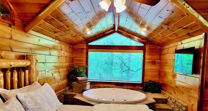 Hilltop Hideaway - ylellinen mökki, josta on upeat näkymät ja poreallas kahdelle