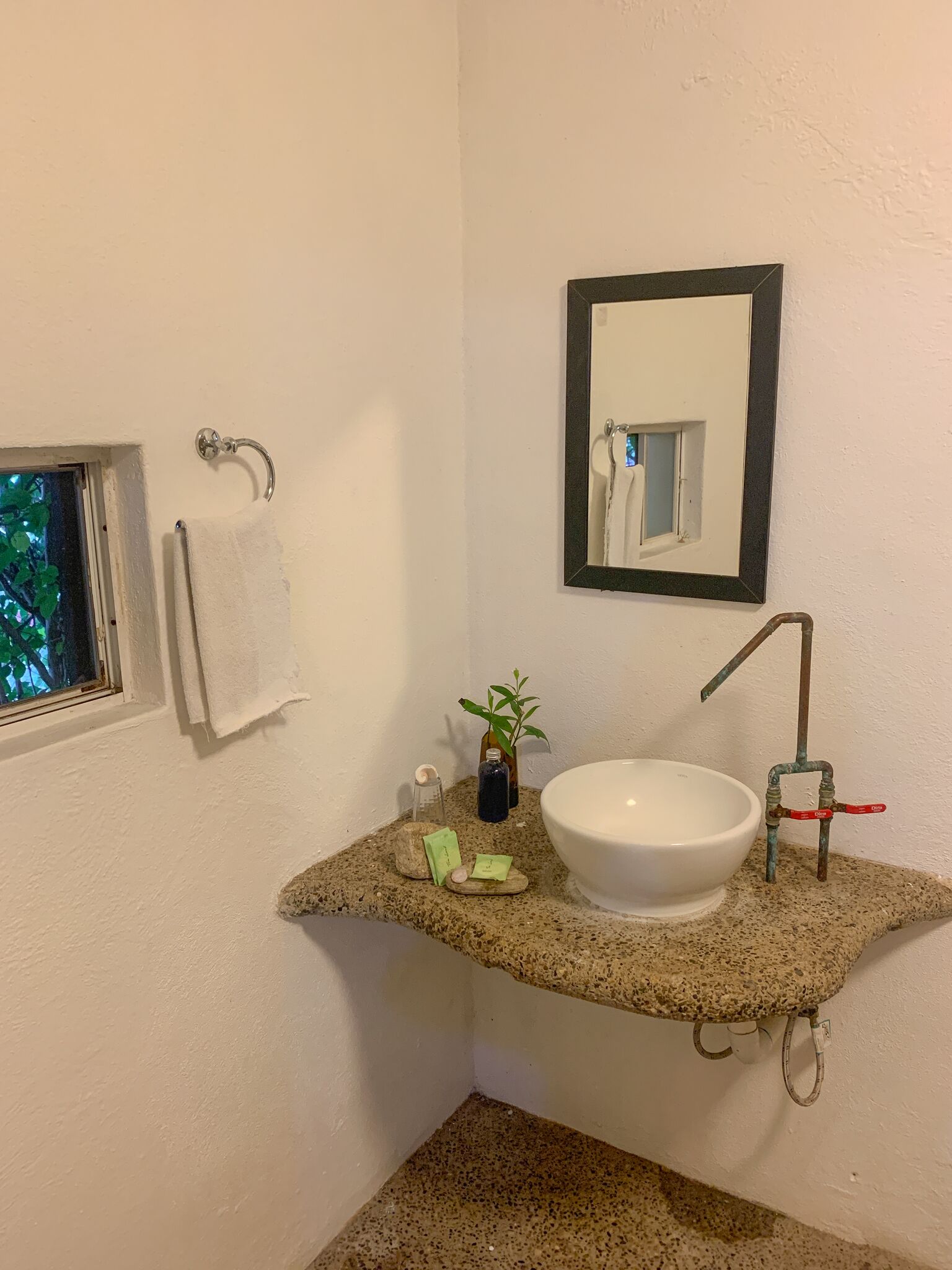 ocean front villa | bathroom | shower, free toiletries, towels