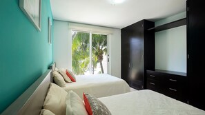 2 bedrooms, iron/ironing board, WiFi, bed sheets