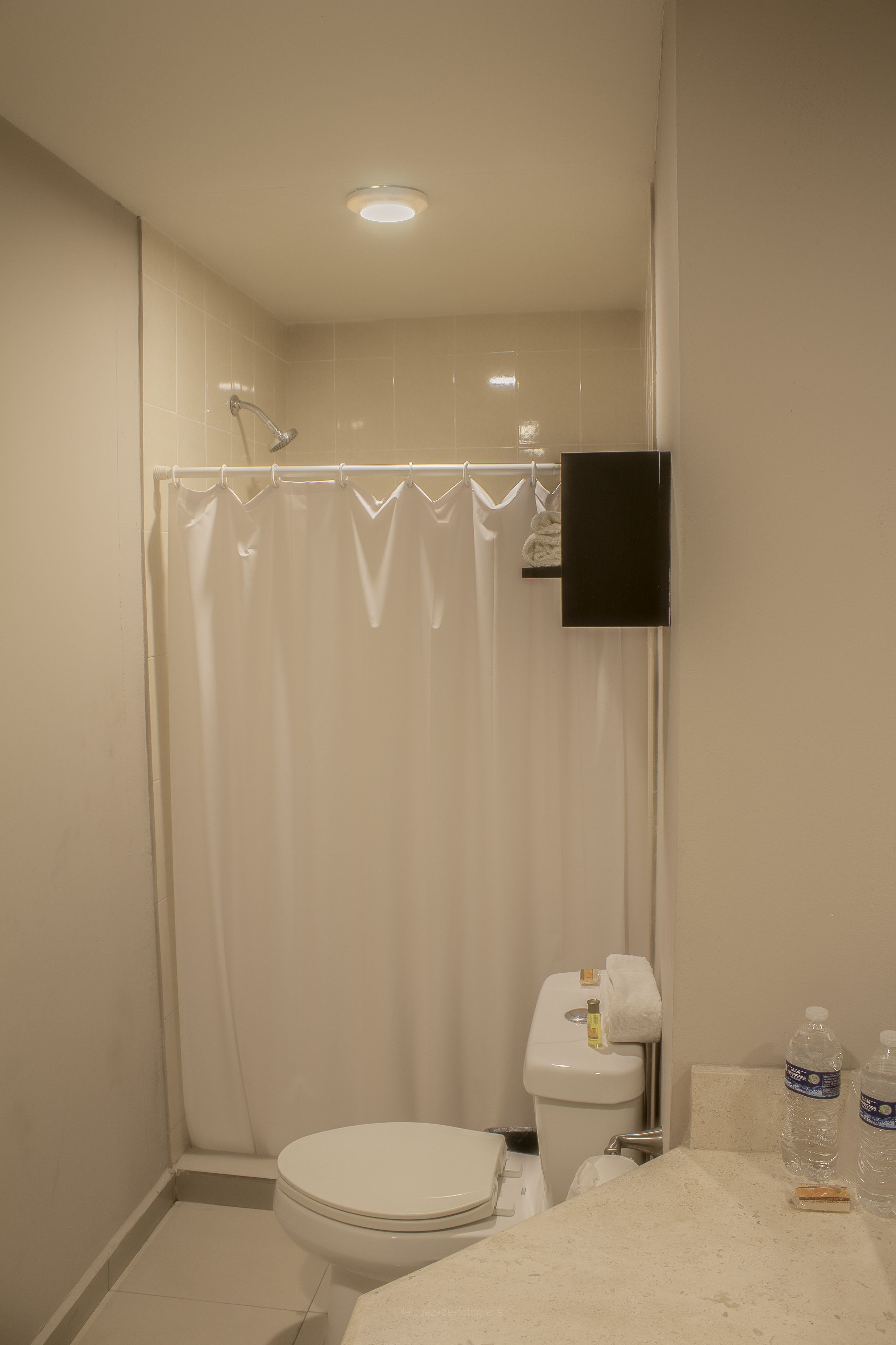 comfort room, 1 double bed | bathroom | shower, rainfall showerhead, hair dryer, towels