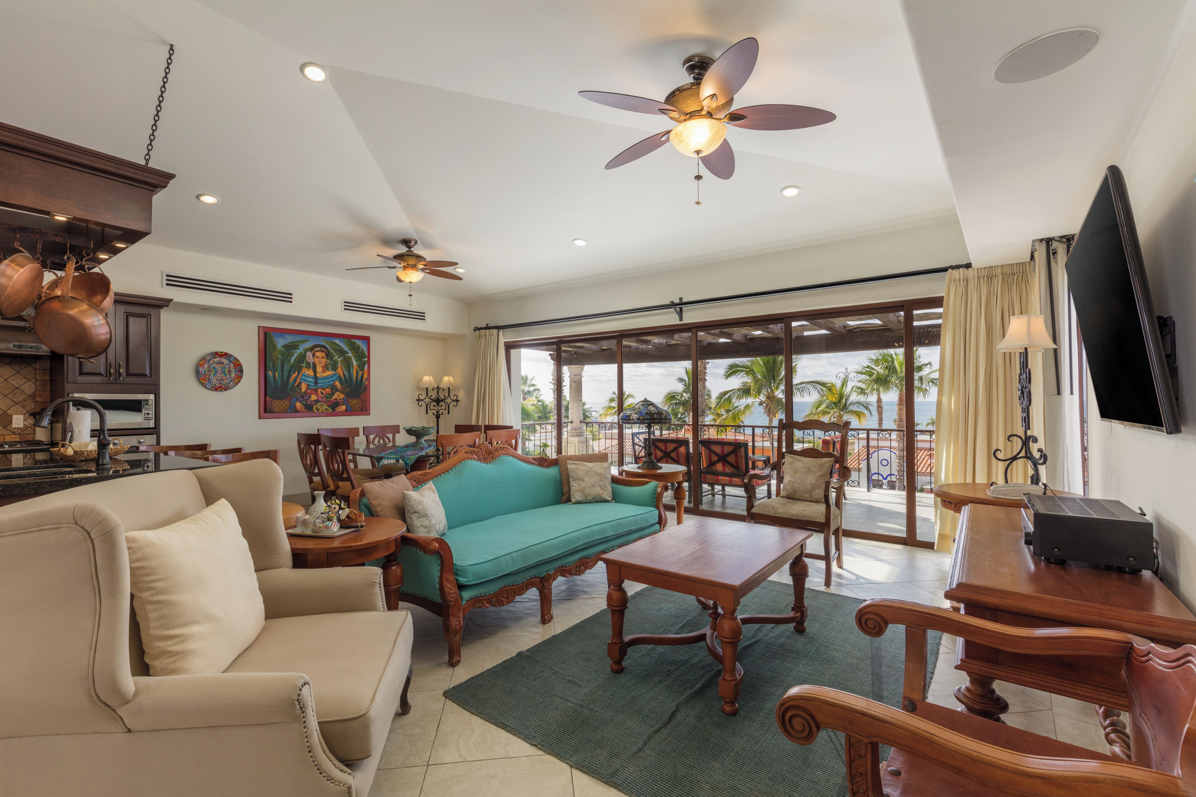 Premium House, 3 Bedrooms, Private Pool, Ocean View | Living area | 50-inch plasma TV with satellite channels, TV