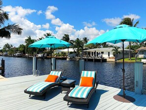 Terrace/patio - Waterfront Oasis w/ Pool + Sunset Views & Dock (Wilton Manors)