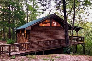 Exterior - Tranquil Cabin- Perched on Mountain Top boasting jacuzzi for two and expansive deck with views! Trail & Cave on Property! (Eureka Springs)