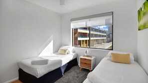 2 bedrooms, iron/ironing board, WiFi, bed sheets