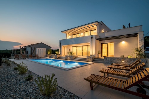 Modern Villa Viktorija***** with a sea view and a pool on Krk