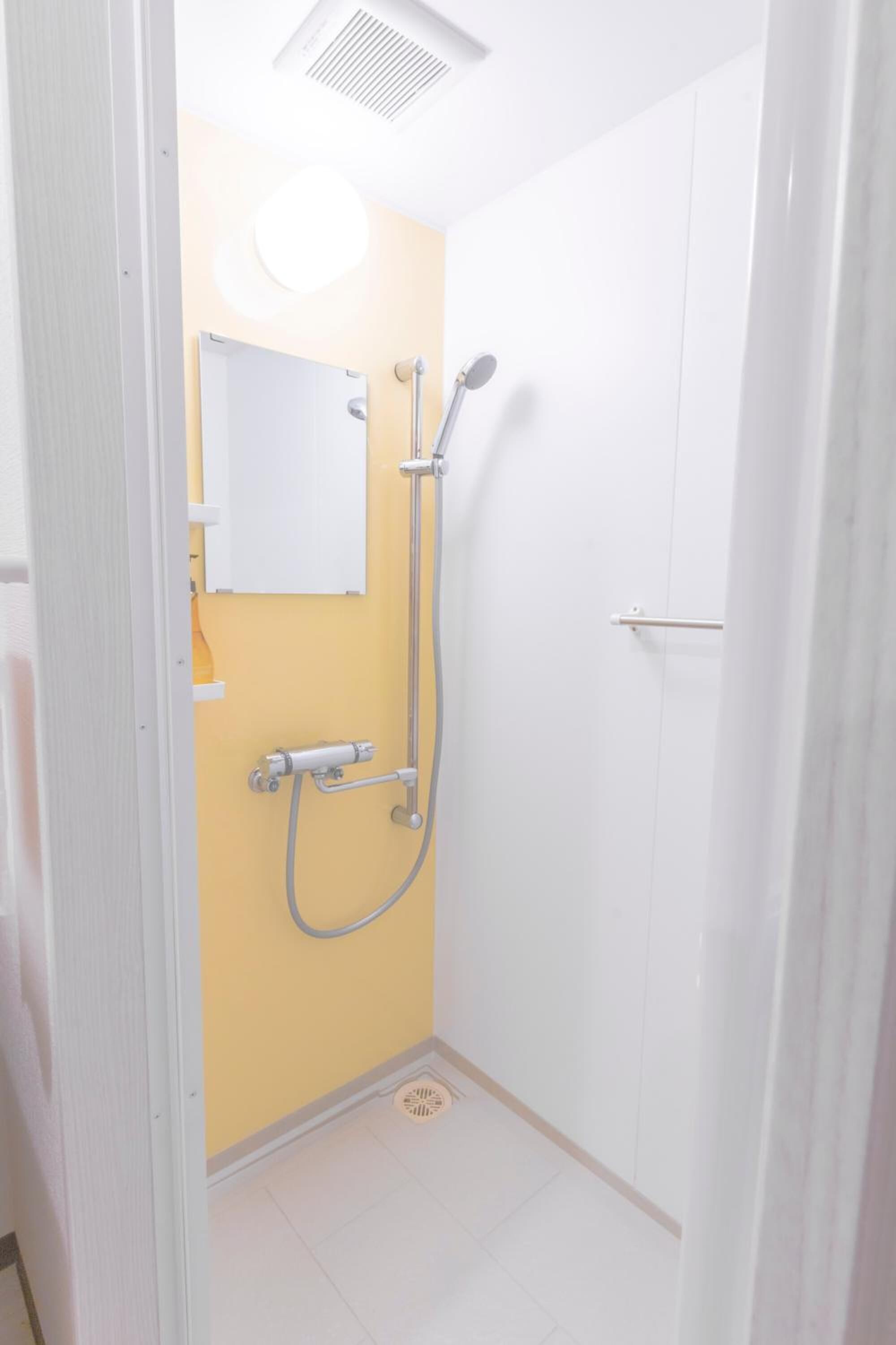 shower, free toiletries, hair dryer, slippers