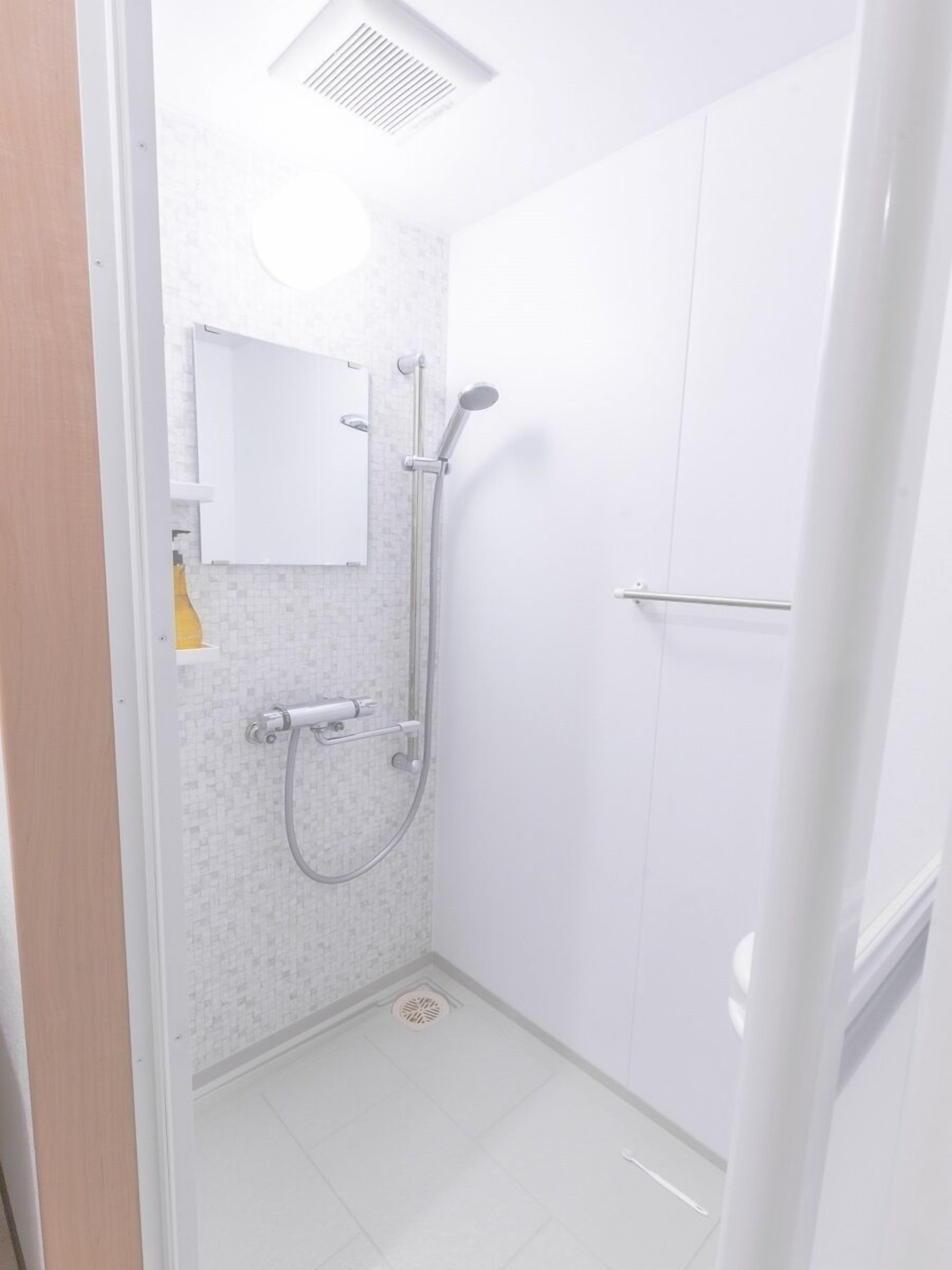 shower, free toiletries, hair dryer, slippers