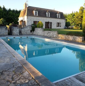 Outdoor pool, a heated pool