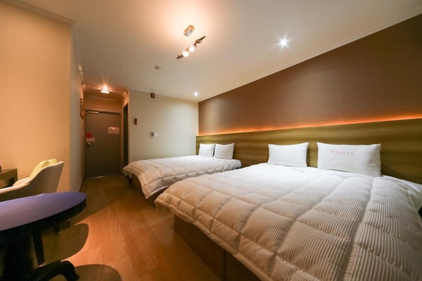 Habitación Premium con 2 camas individuales | Ropa de cama de alta calidad, edredón, escritorio y insonorización