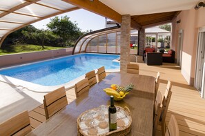 Indoor pool, a heated pool