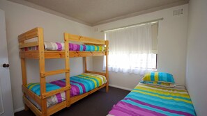 2 bedrooms, iron/ironing board, WiFi, bed sheets