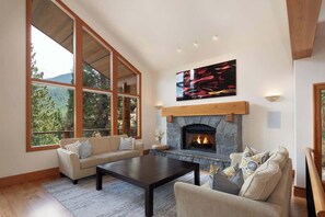 TV, fireplace, offices