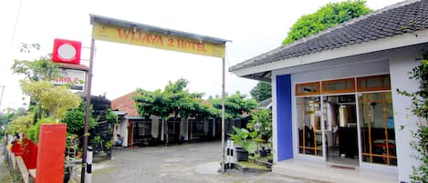 A szálláshely homlokzata