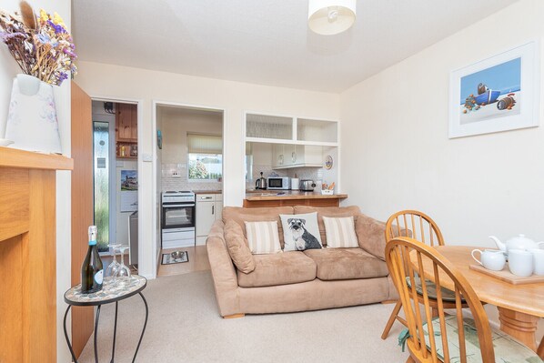 TV, fireplace - Sunnynook, close to the Coast Path & Beaches (Newquay)