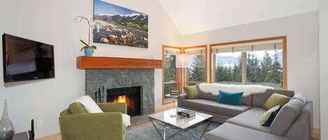 TV, fireplace, offices