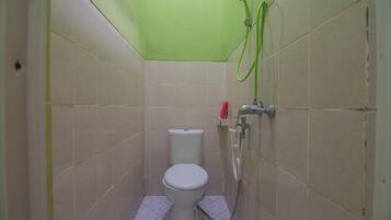 Shower, free toiletries, towels