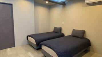 Individually decorated, individually furnished, desk, laptop workspace