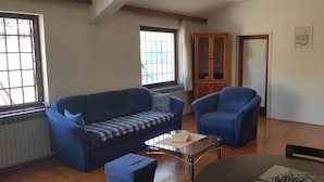 Family Apartment, Mountain View | Living area | Netflix - Bluewhite Apartment (Sarajevo)