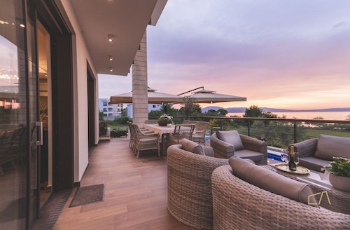 Beachfront Villa Marconica***** with a sea view and a pool on Krk