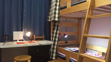 Female Dormitory Room with Bunk Bed | Living area