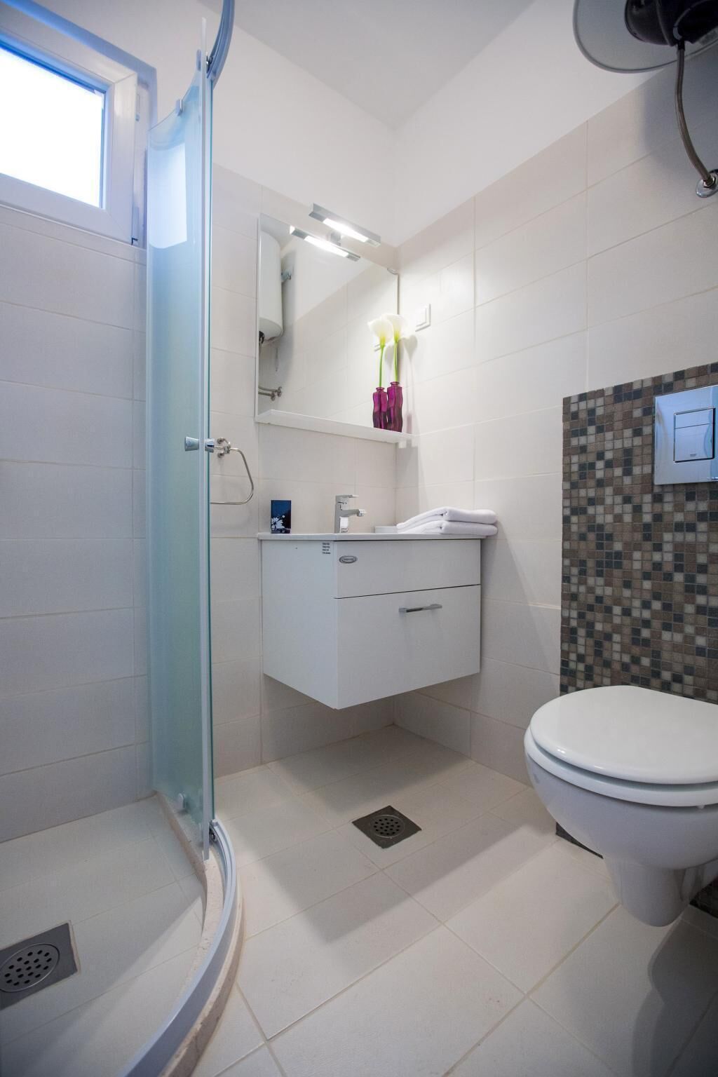 Hair dryer, towels