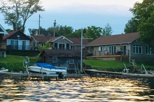view of cottage from lake
