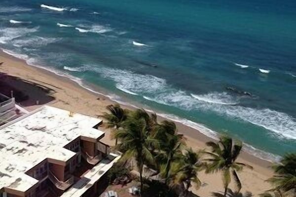 Ocean view. Note lounge chairs at the pool (included in rental).