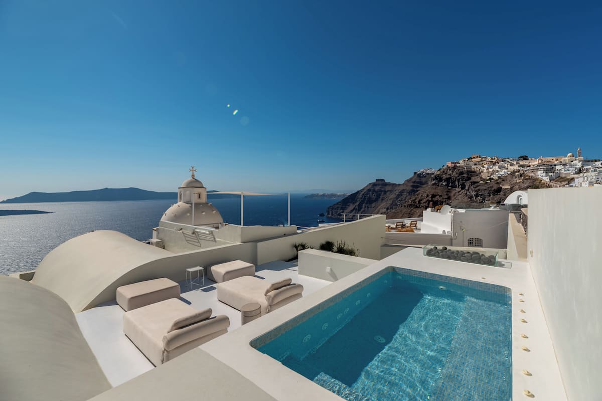 Executive Villa, 2 Bedrooms, Jetted Tub, Sea View (Yard) | Terrazza/patio