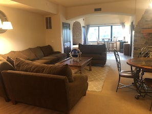 TV, fireplace, DVD player