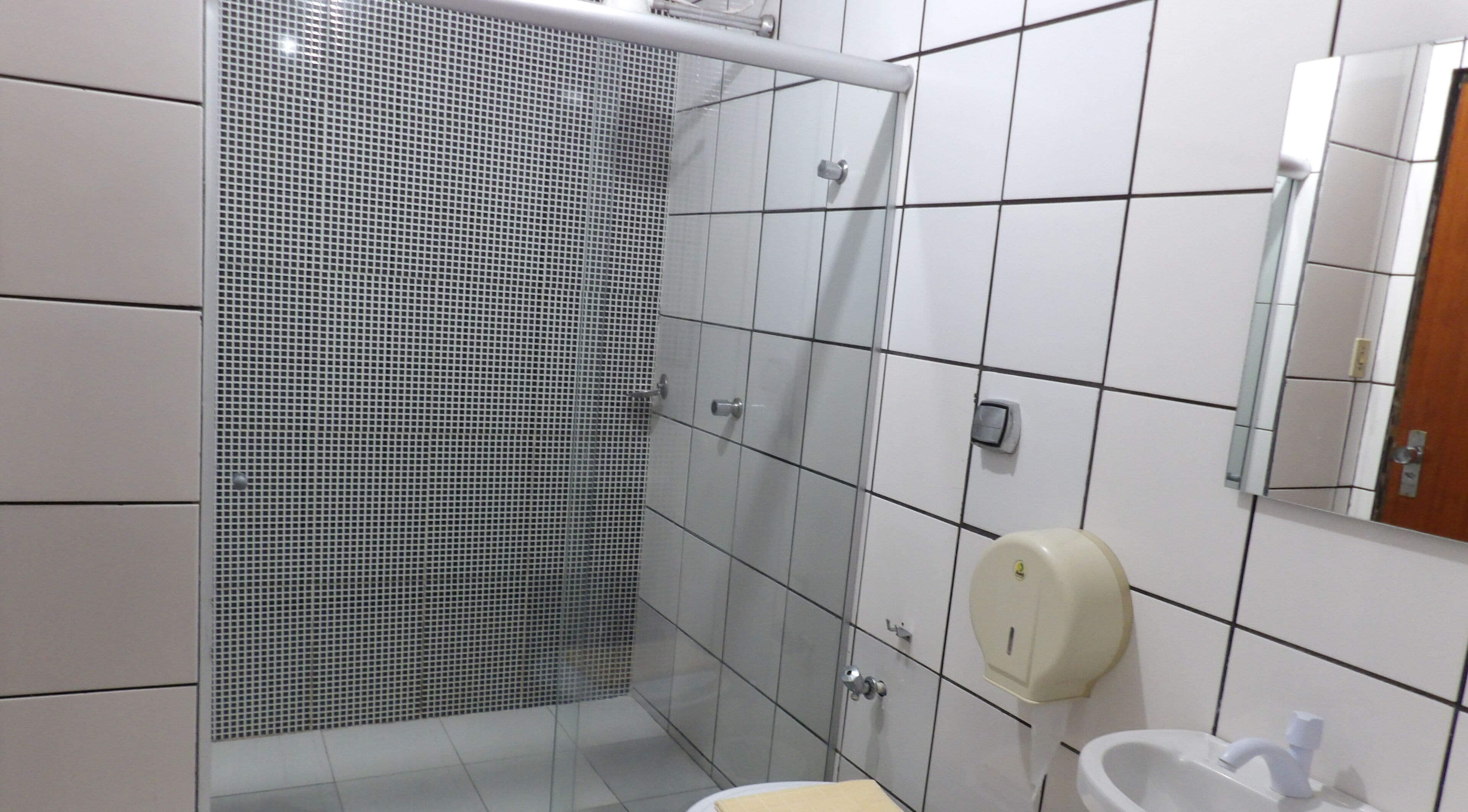 double room | bathroom | shower, towels, soap, toilet paper