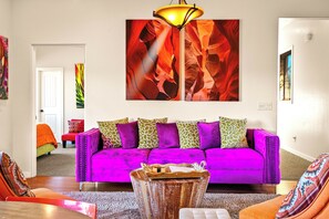 TV, fireplace - Furnished Patio & Views: West Sedona House! (Sedona)