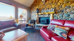 TV, fireplace, video games