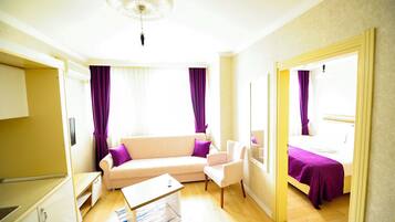 Fridge, stovetop, electric kettle